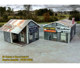3-Pack Sheds Weathered Wood - CustomZscales