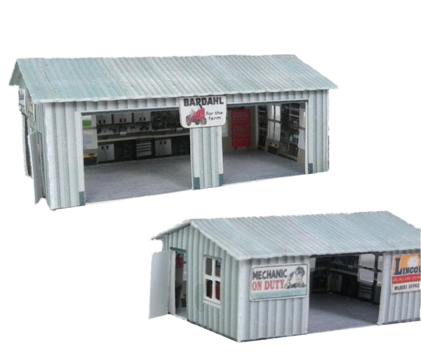 2-Pack Corrugated Textured Workshop Sheds - CustomZscales
